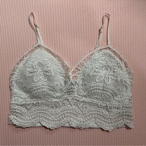 White Lace Padded Bralette Top